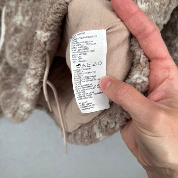 PrAna Womens Polar Escape Half-Zip Pullover Size M Brown Floral Fleece Sherpa - Picture 8 of 13